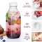 32 oz Reusable Glass Milk Bottles with Silicone Dispenser Cap, 2 Pack Glass Jars with Airtight Screw Lid, Leak Proof Glass Juice Bottles with Scale Mark for Fridge